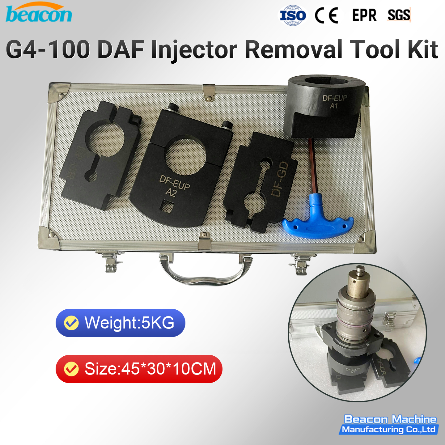 {G4-100 Heavy Duty Truck DAF Fuel Injector Disassembly Tools}