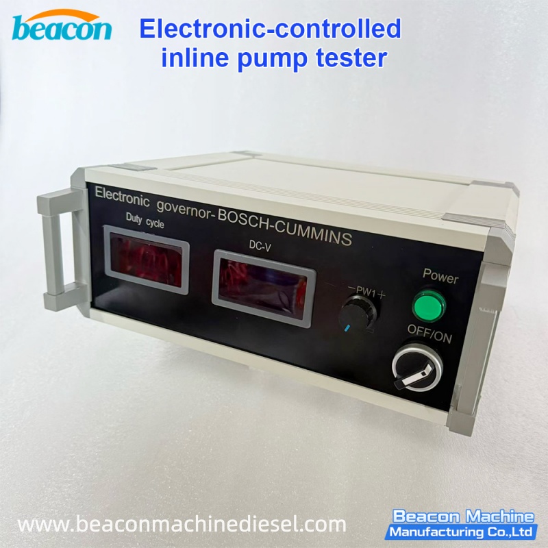 {Electronically Controlled In-line Pump Tester}