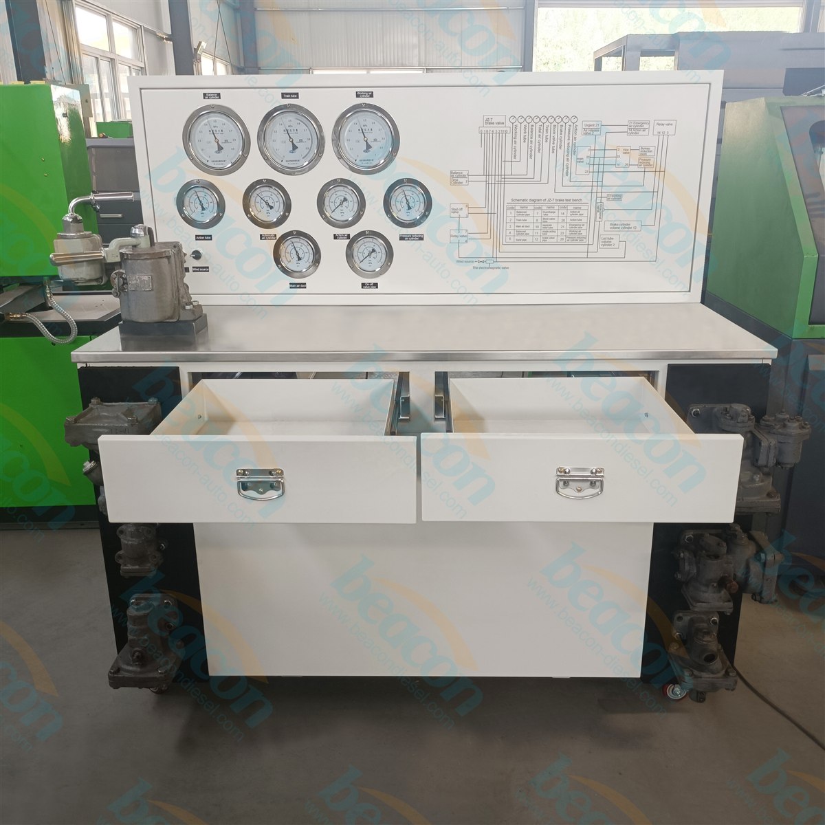 {TR-B Railway Train Brake Valve Test Bench for JZ-7 Locomotive Brake System}