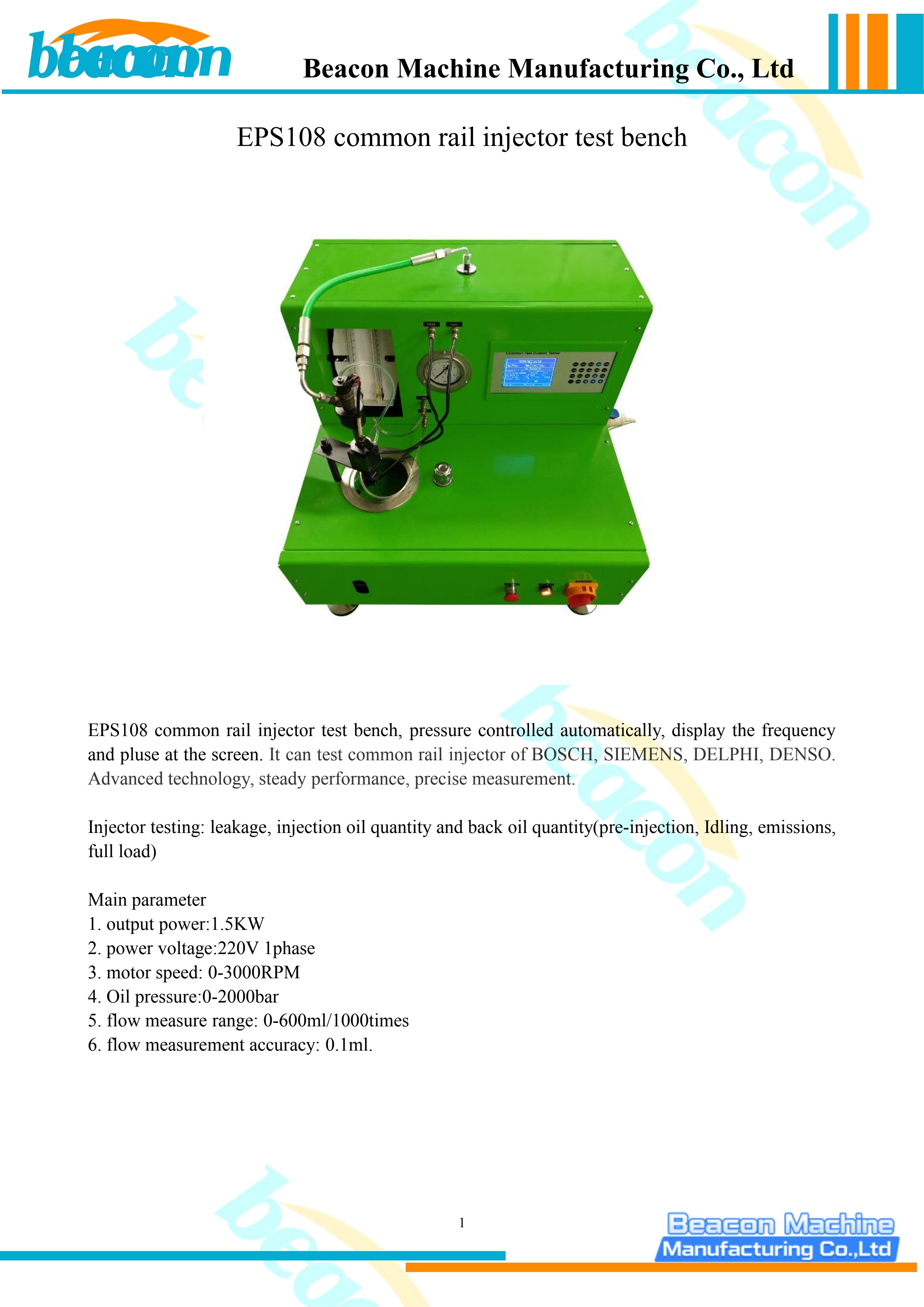 Diesel Injector Testing Machine