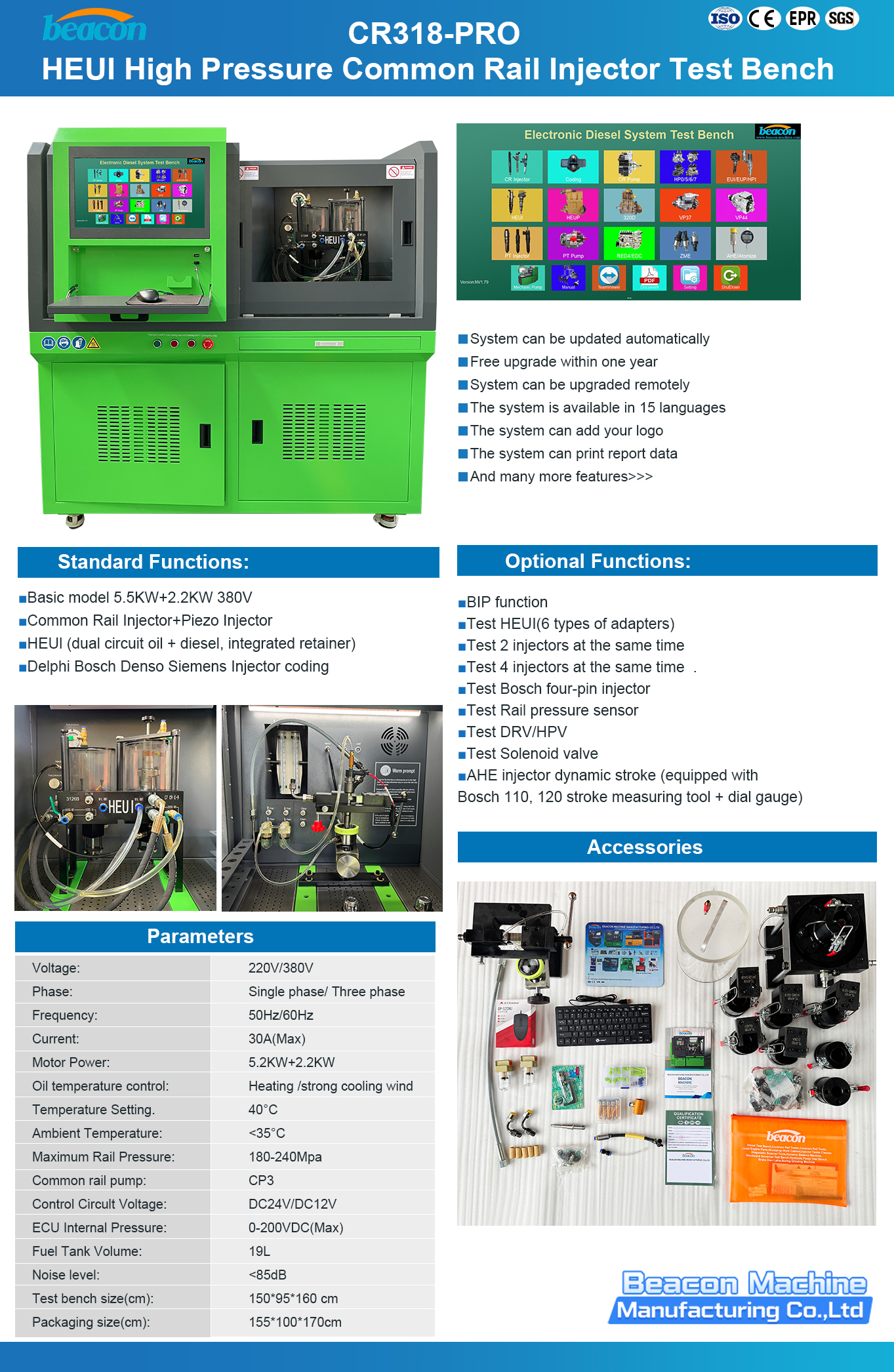 HEUI Common Rail Injector Test Bench