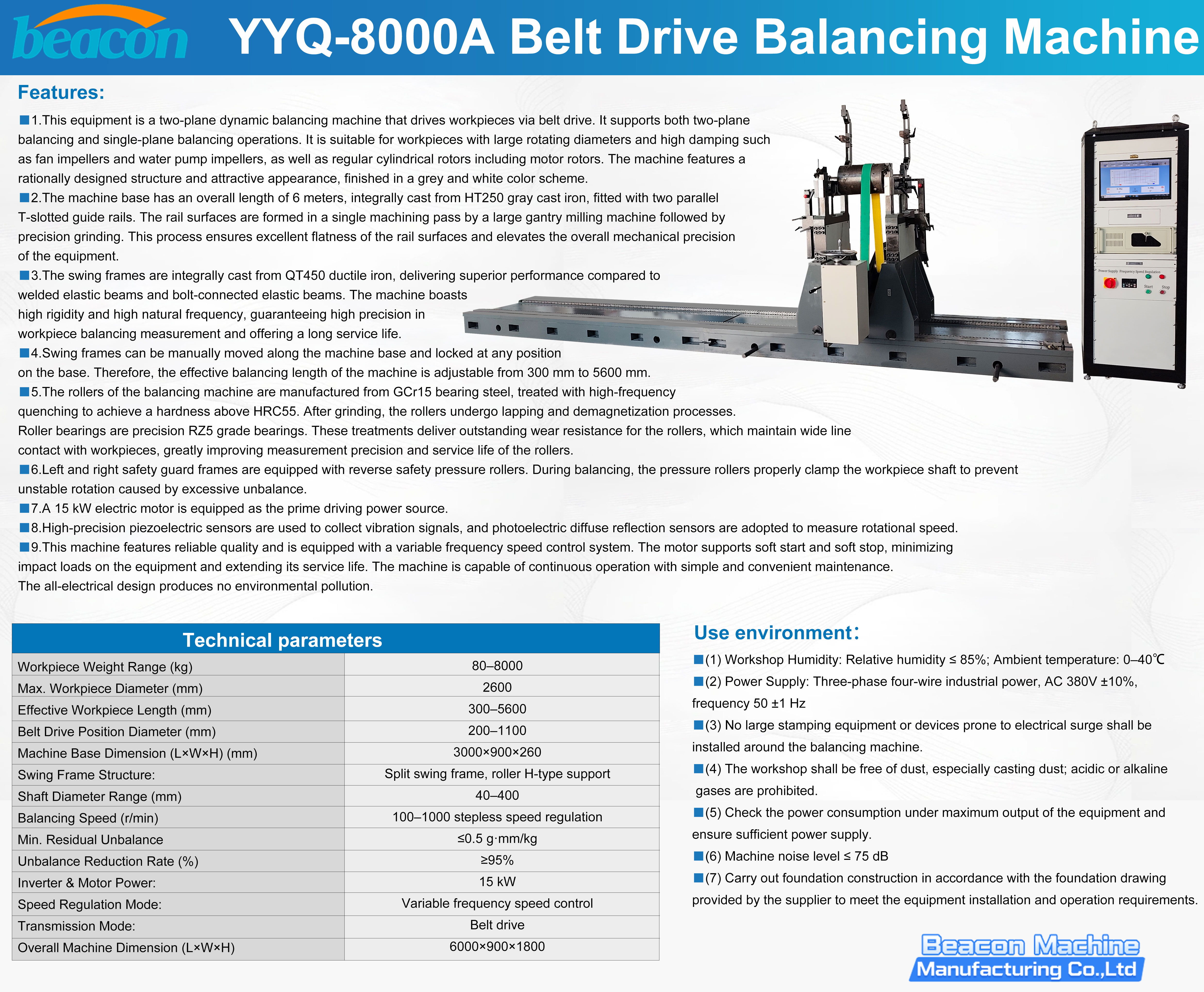 Ring Belt Drive Rotor Balancing Machine